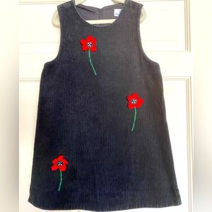 EUC Corduroy Florence Eiseman black dress Size 6x